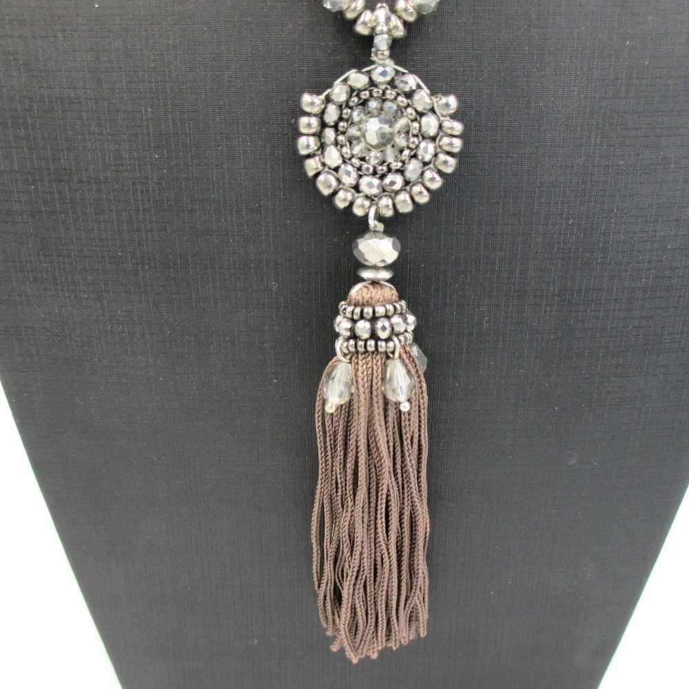 Chico's Bead Tassel Necklace Boho Exotic NWT - Picture 2 of 6
